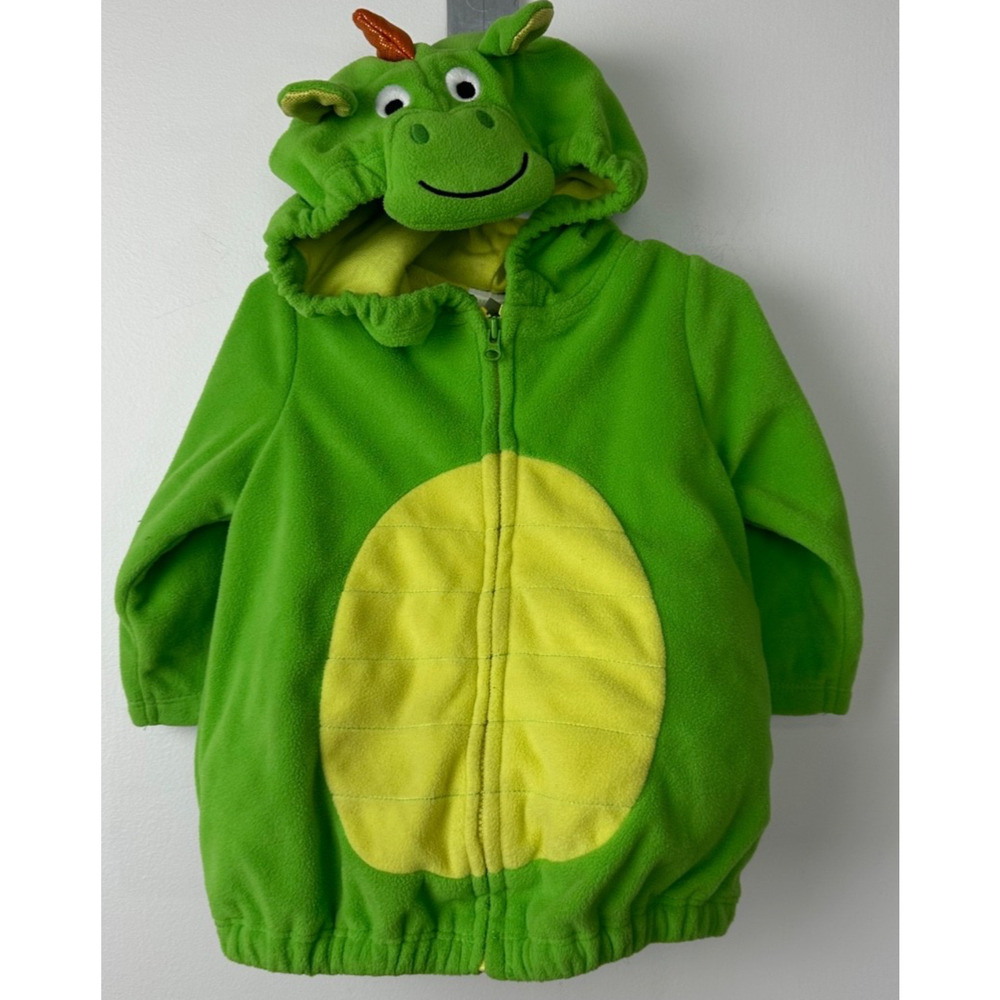 Carters Cozy Baby Dinosaur Halloween Costume 12 mo Unisex Boy Girl Hoodie Zip A3
